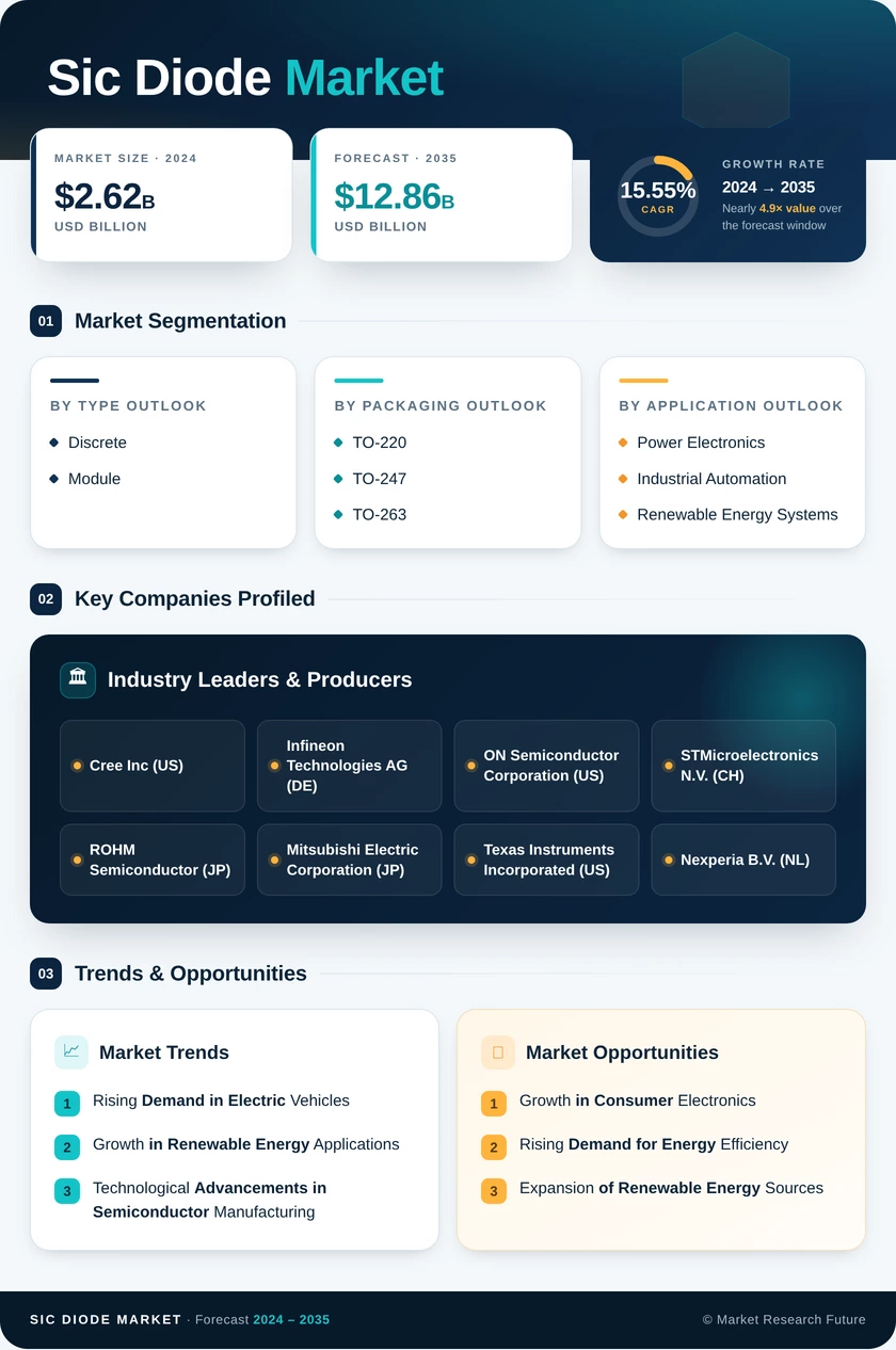Sic Diode Market Research Report — Global Forecast till 2035 Infographic