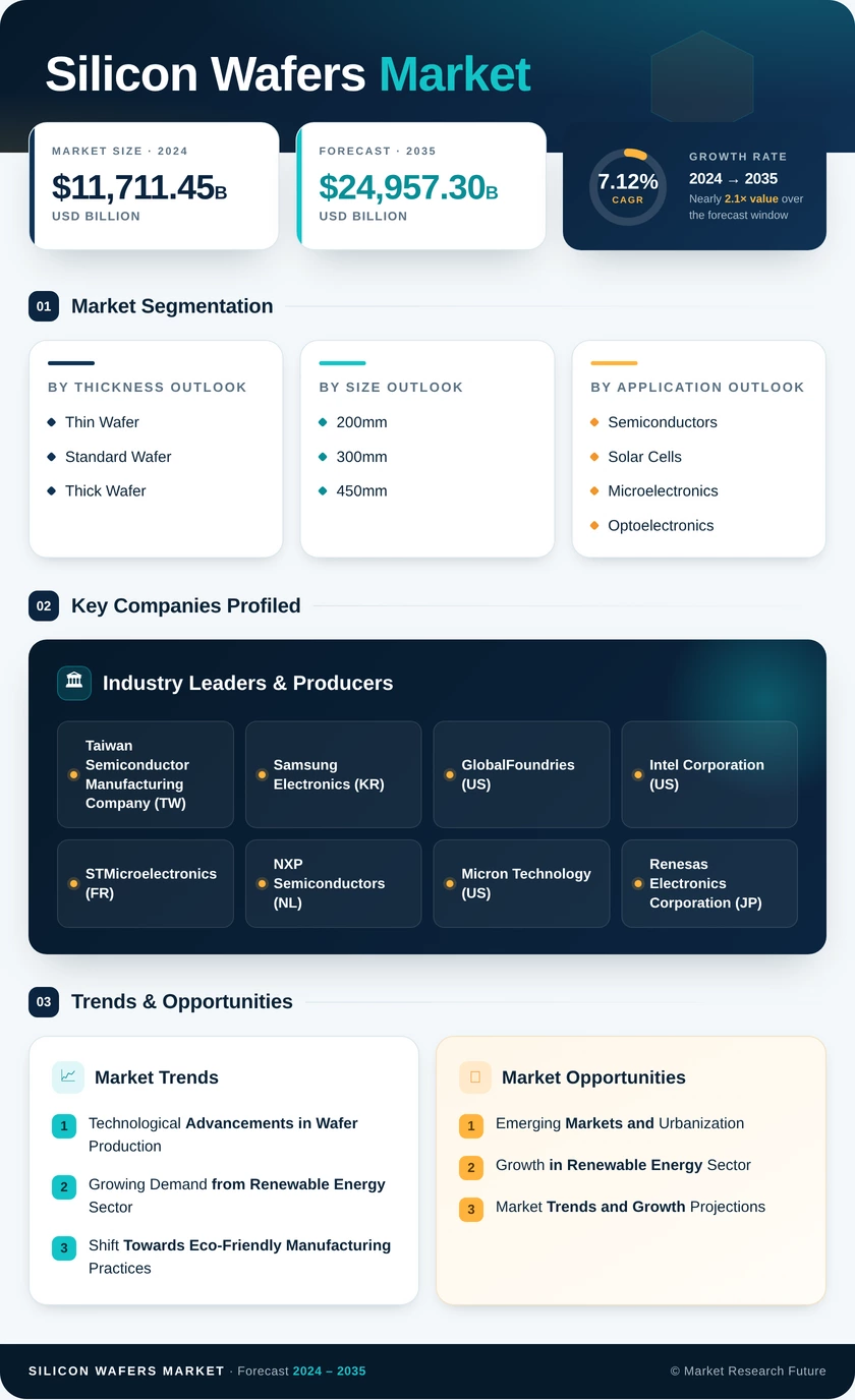 Silicon Wafers Market Research Report - Global Forecast till 2035 Infographic