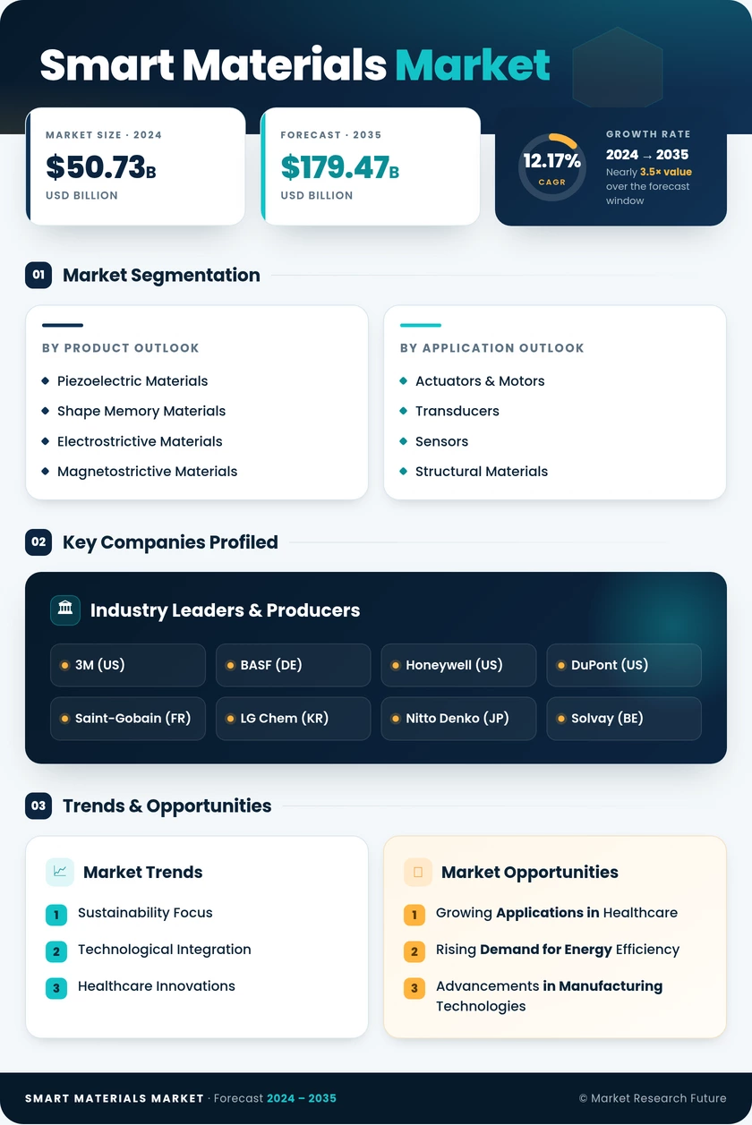 Smart Materials Market Research Report- Forecast till 2035 Infographic