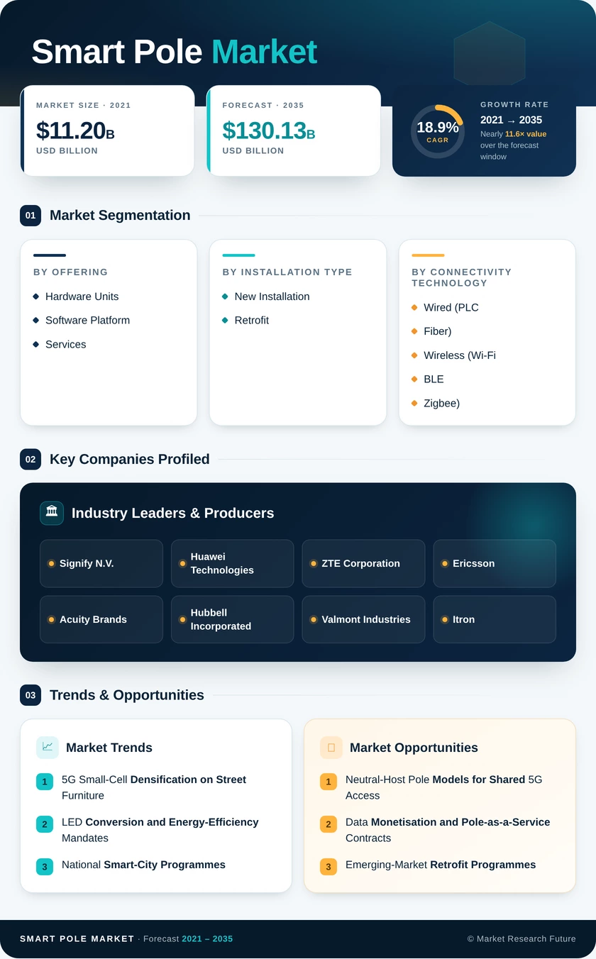 Smart Pole Market Research Report — Global Forecast till 2035 Infographic