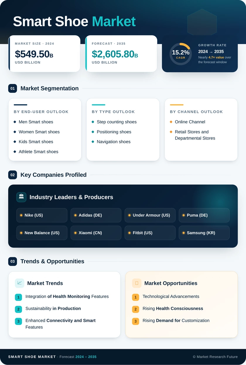 Smart Shoe Market Research Report – Forecast till 2035 Infographic