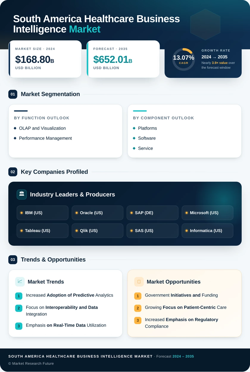 South America Healthcare Business Intelligence Market Research Report - Forecast to 2035 Infographic