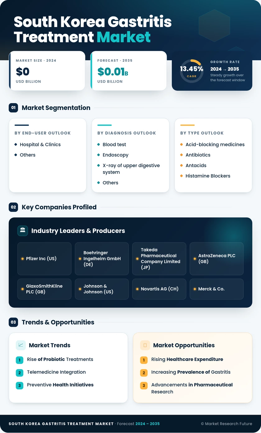 South Korea Gastritis Treatment Market Research Report-Forecast to 2035 Infographic