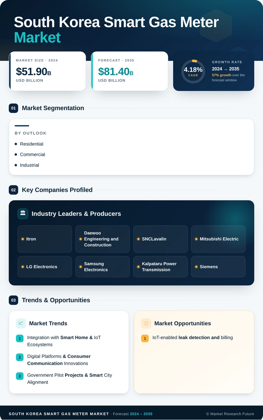 South Korea Smart Gas Meter Market Research Report - Forecast to 2035 Infographic