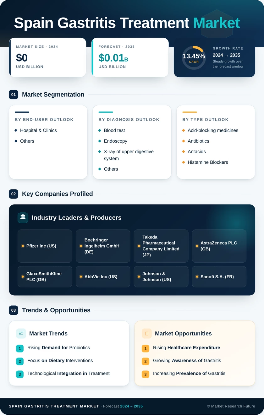 Spain Gastritis Treatment Market Research Report- Forecast to 2035 Infographic