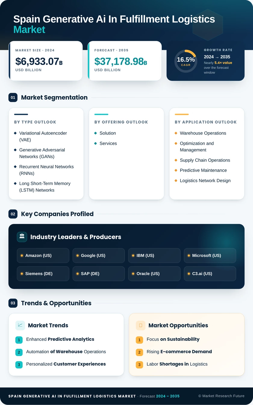 Spain Generative Ai In Fulfillment Logistics Market Research Report- Forecast to 2035 Infographic