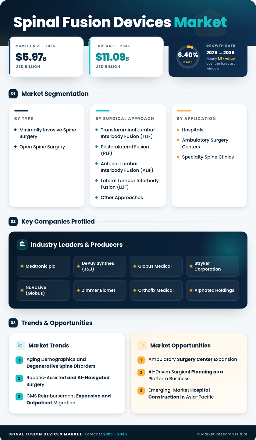 Spinal Fusion Devices Market Research Report — Global Forecast till 2035 Infographic