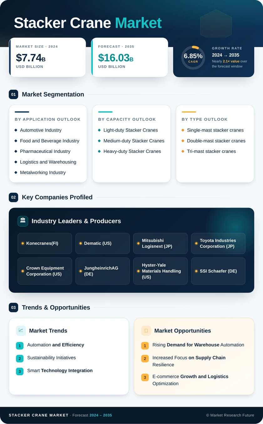 Stacker Crane Market Research Report — Global Forecast till 2035 Infographic