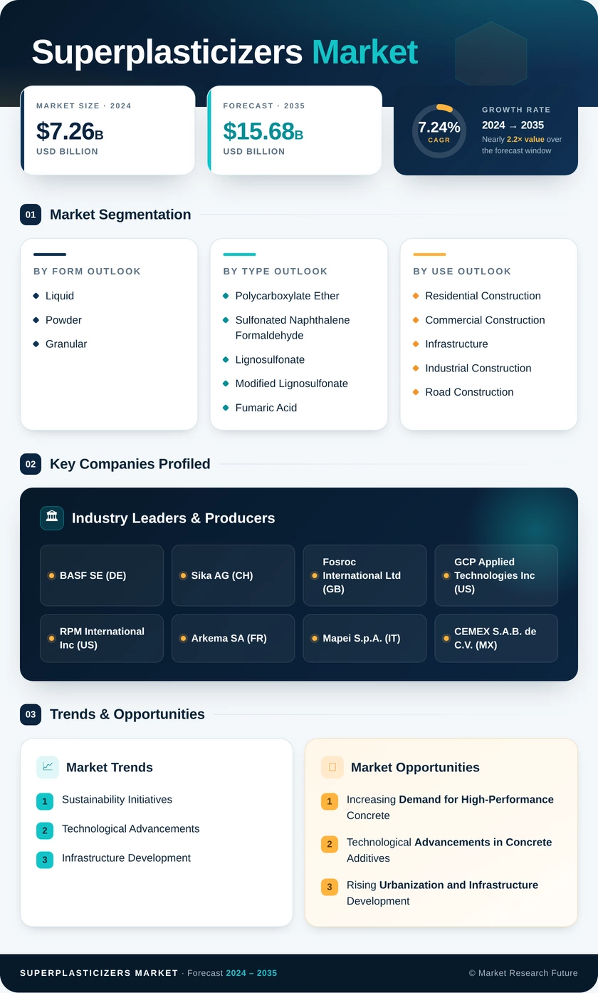 Superplasticizers Market Research Report—Global Forecast till 2035 Infographic