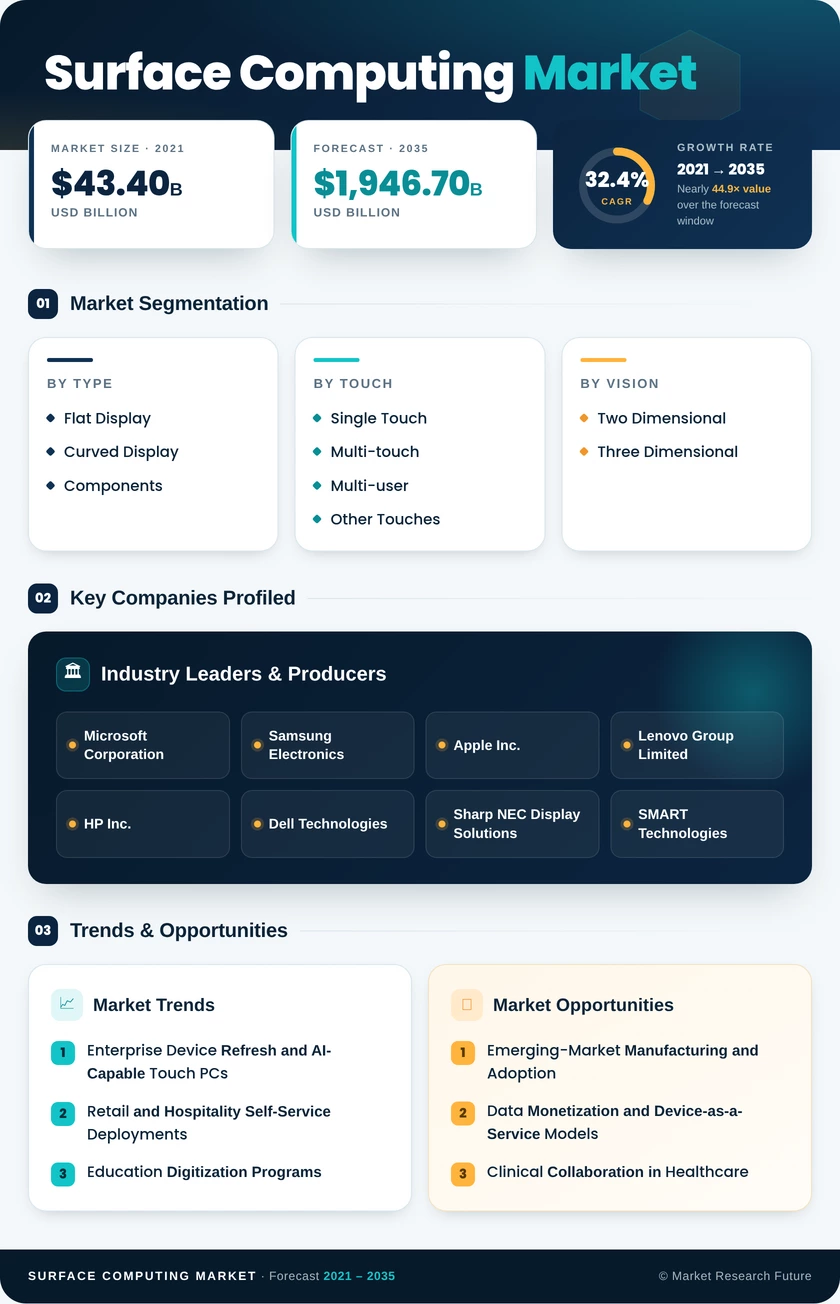 Surface Computing Market Research Report - Global Forecast till 2035 Infographic