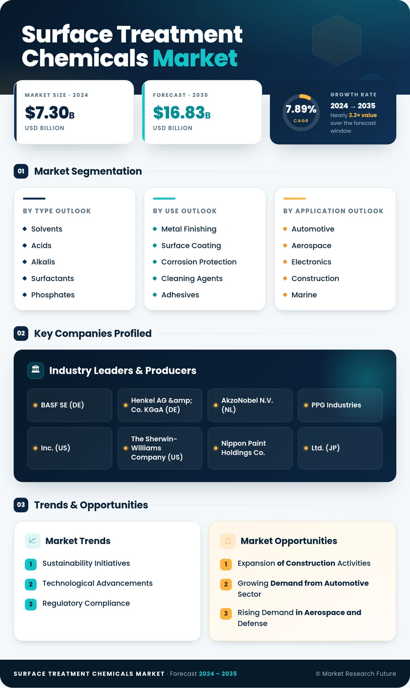 Surface Treatment Chemicals Market Research Report - Forecast to 2035 Infographic