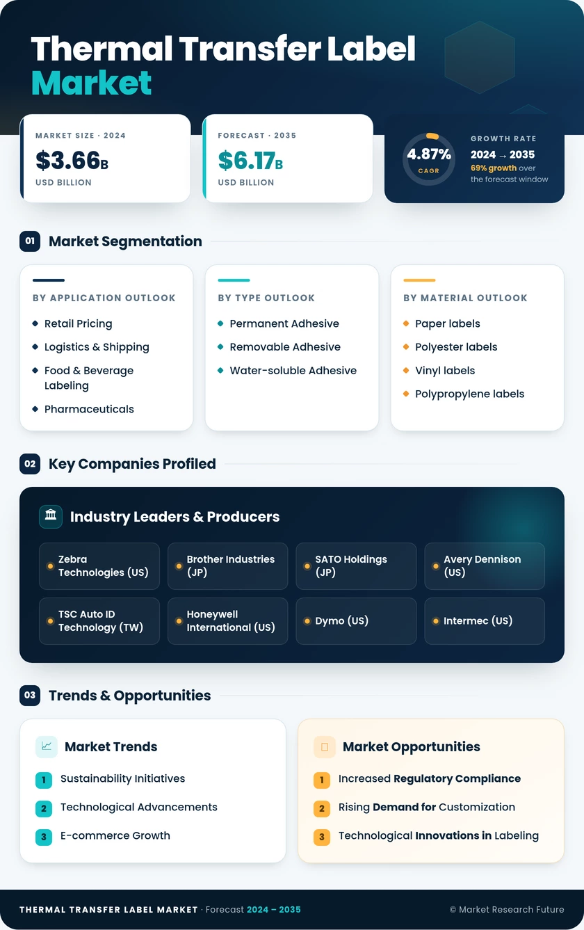 Thermal Transfer Label Market Research Report - Global Forecast By 2035 Infographic
