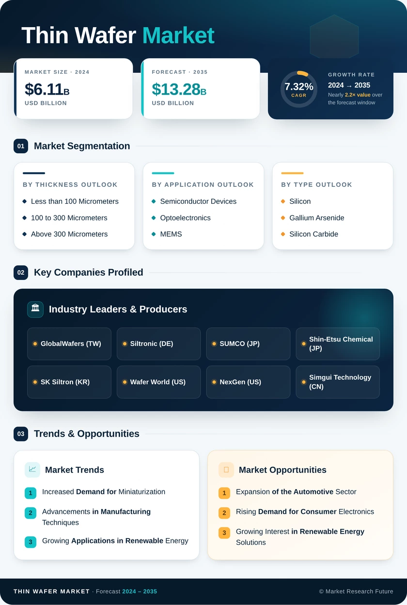 Thin Wafer Market Research Report — Global Forecast till 2035 Infographic
