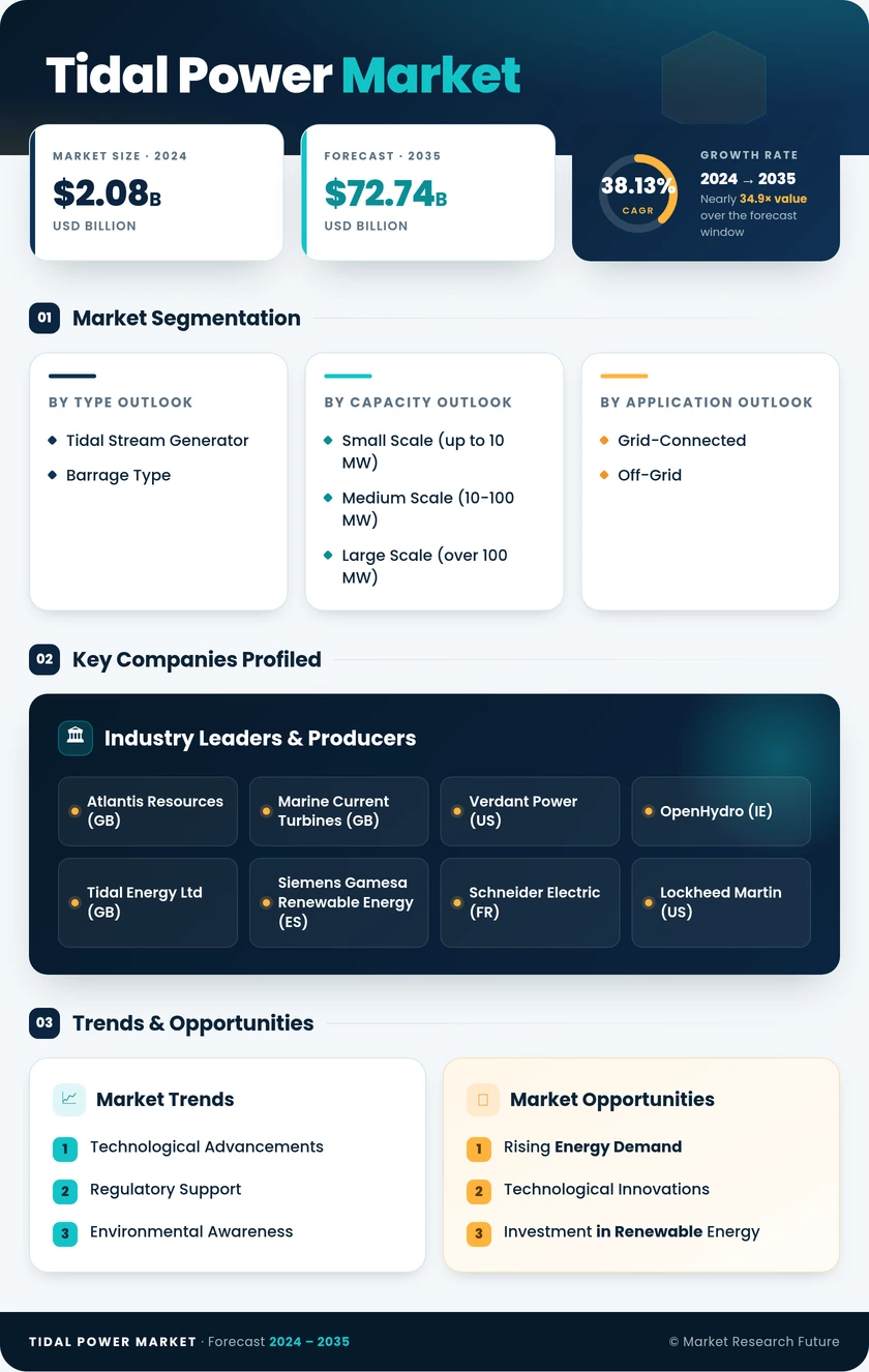 Tidal Power Market Research Report - Forecast Till 2035 Infographic
