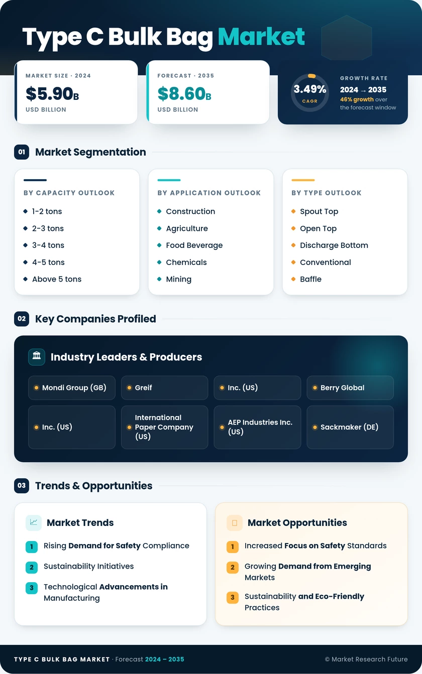 Type-C Bulk Bag Market Research Report - Global Forecast by 2035 Infographic