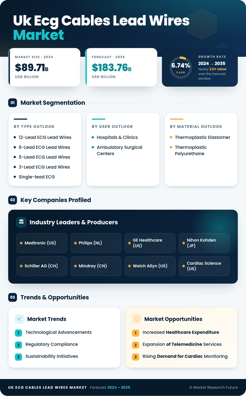 UK ECG Cables and Lead Wires Market Research Report- Forecast To 2035 Infographic
