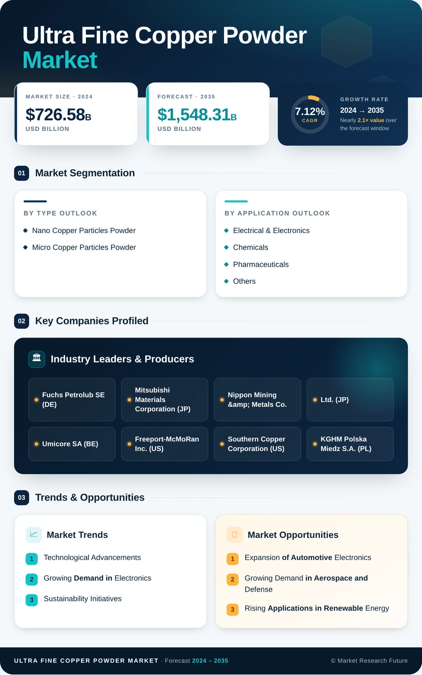 Ultra-Fine Copper Powder (99.9999%)  Market Research Report—Global Forecast till 2035 Infographic