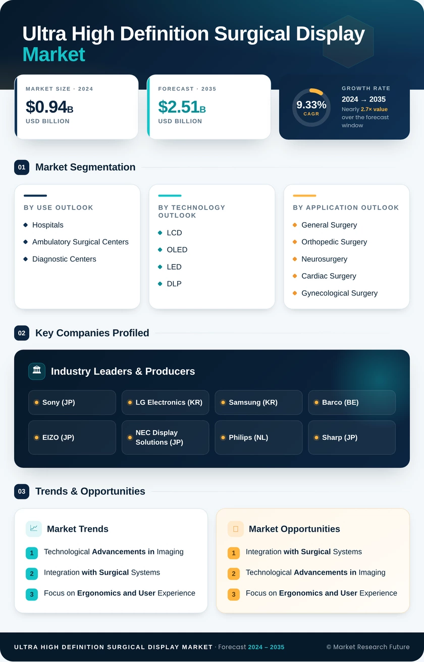 Ultra High Definition UHD Surgical Display Market Research Report- Global Forecast till 2035 Infographic