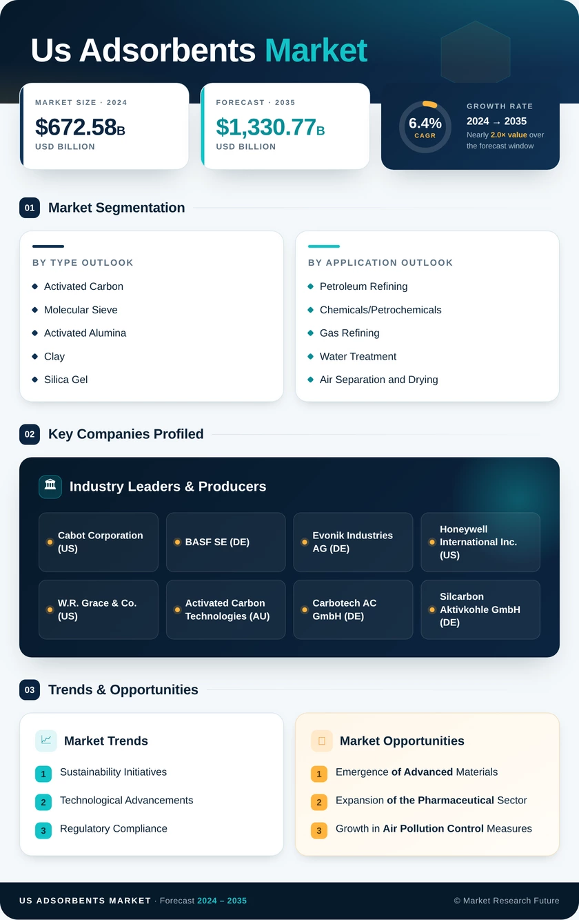 US Adsorbents Market Infographic
