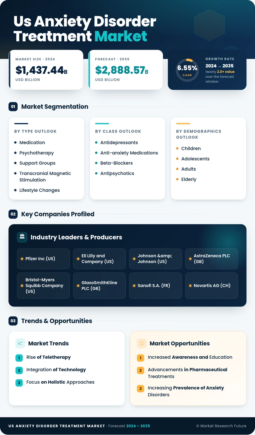 US Anxiety Disorder Treatment Market Infographic