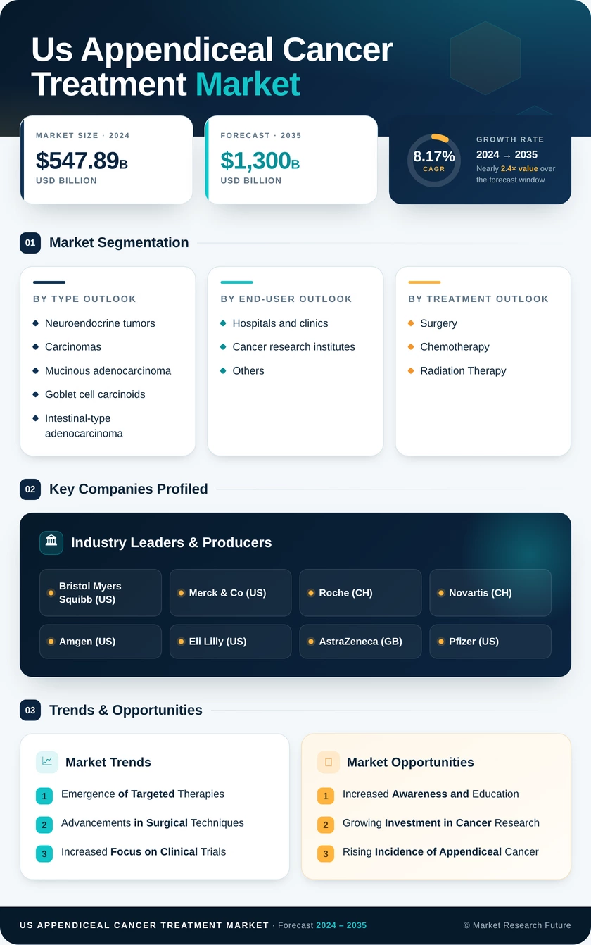US Appendiceal Cancer Treatment Market Infographic