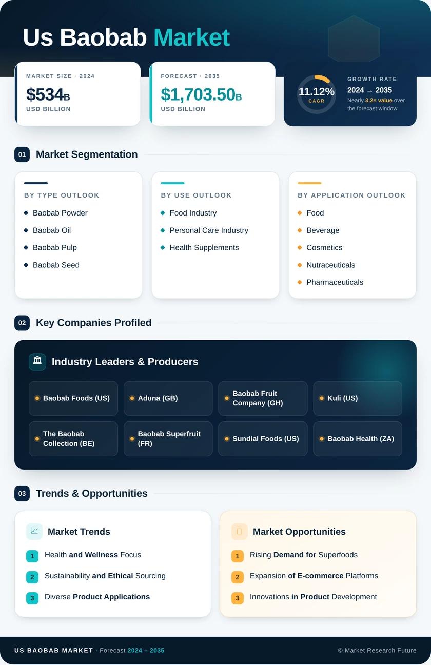 US Baobab Market Research Report — Forecast till 2035 Infographic