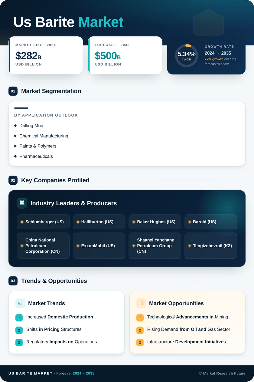 US Barite Market Research Report - Forecast Report 2035 Infographic