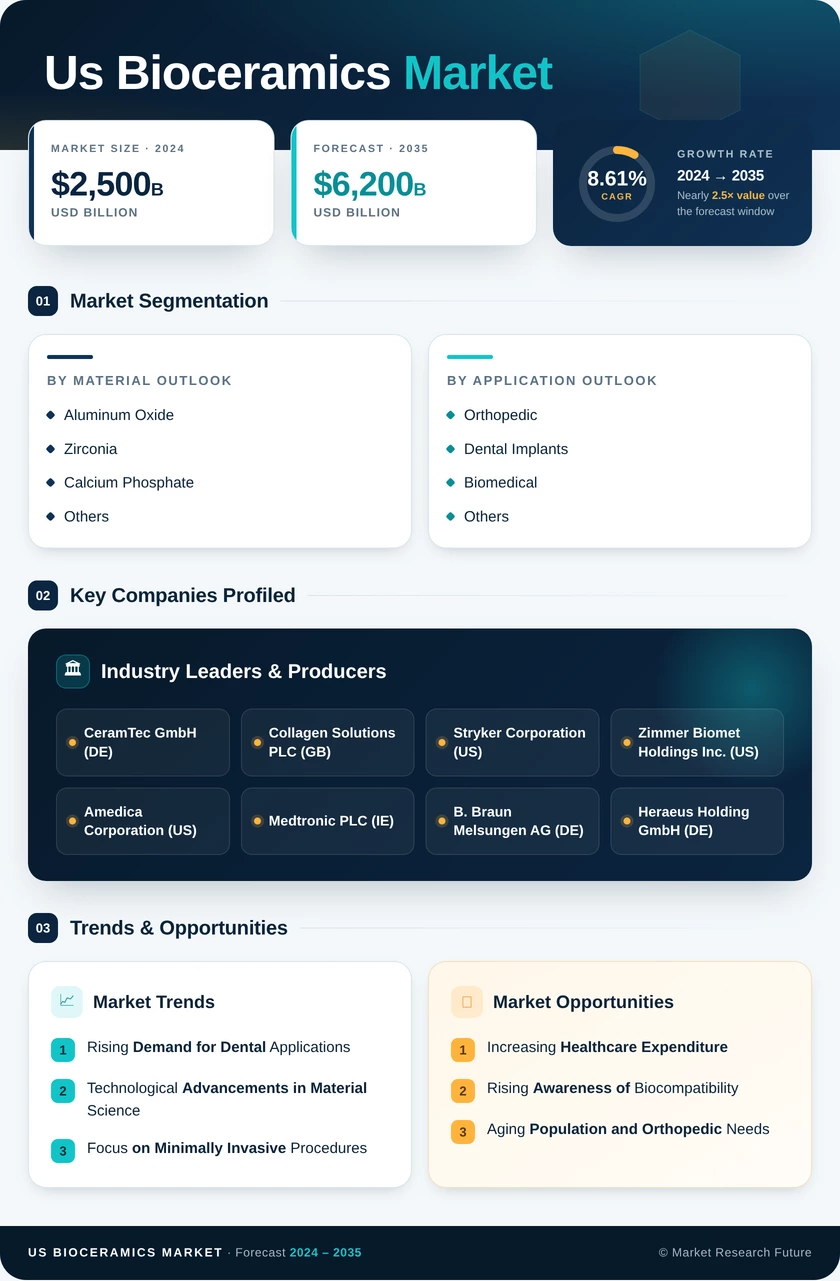 US Bioceramics Market Infographic