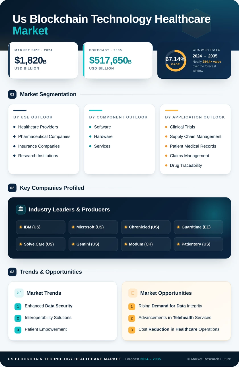 US Blockchain Technology Healthcare Market Infographic