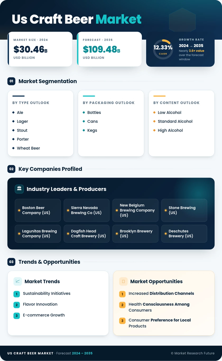 US Craft Beer Market Research Report -Forecast till 2035 Infographic