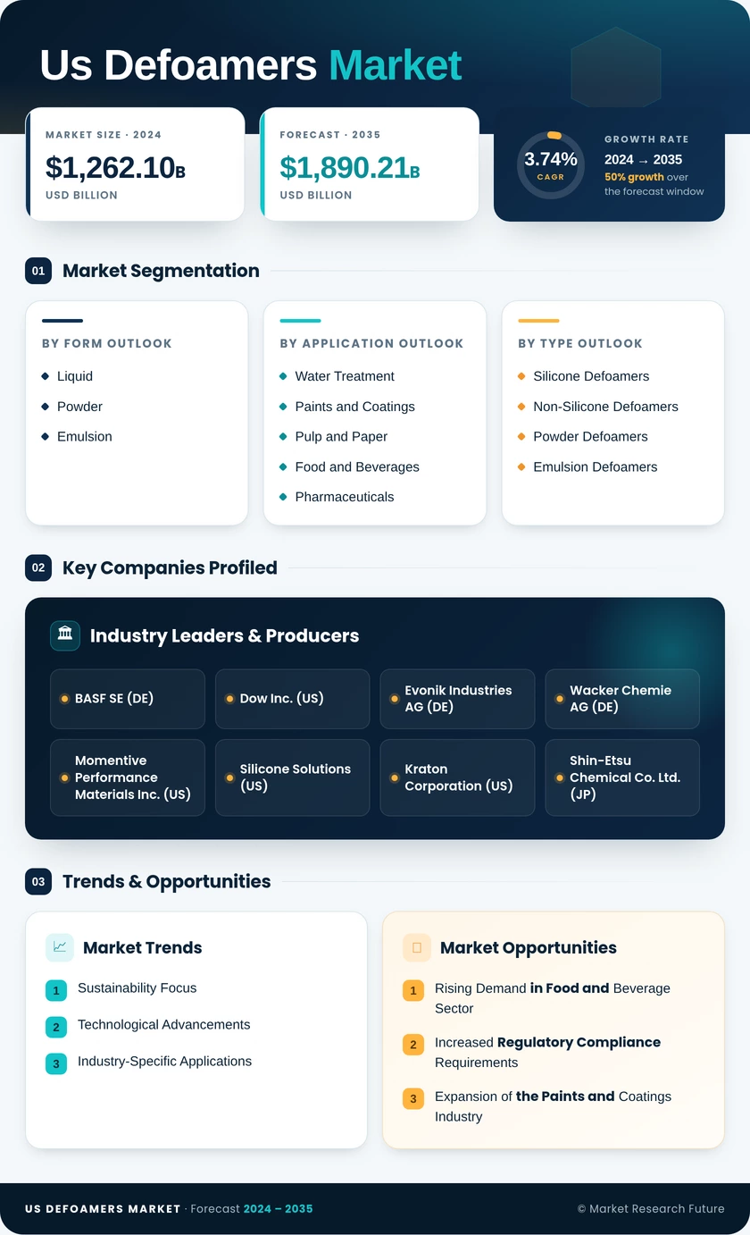 US Defoamers Market Research Report - Forecast till 2035 Infographic