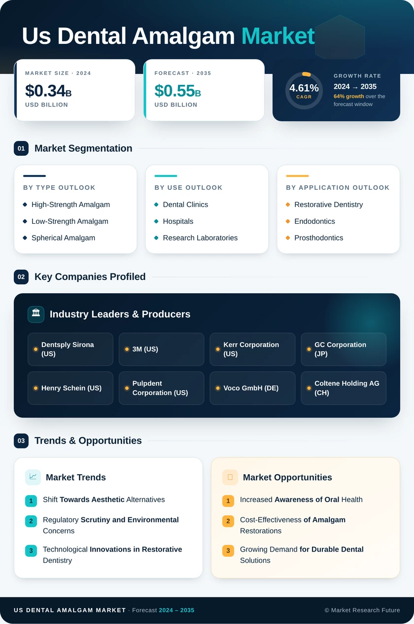 US Dental amalgam Market Infographic