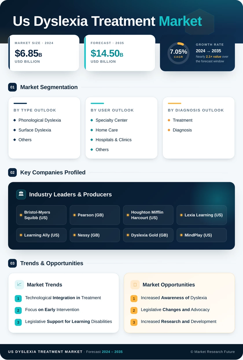 US Dyslexia Treatment Market Infographic