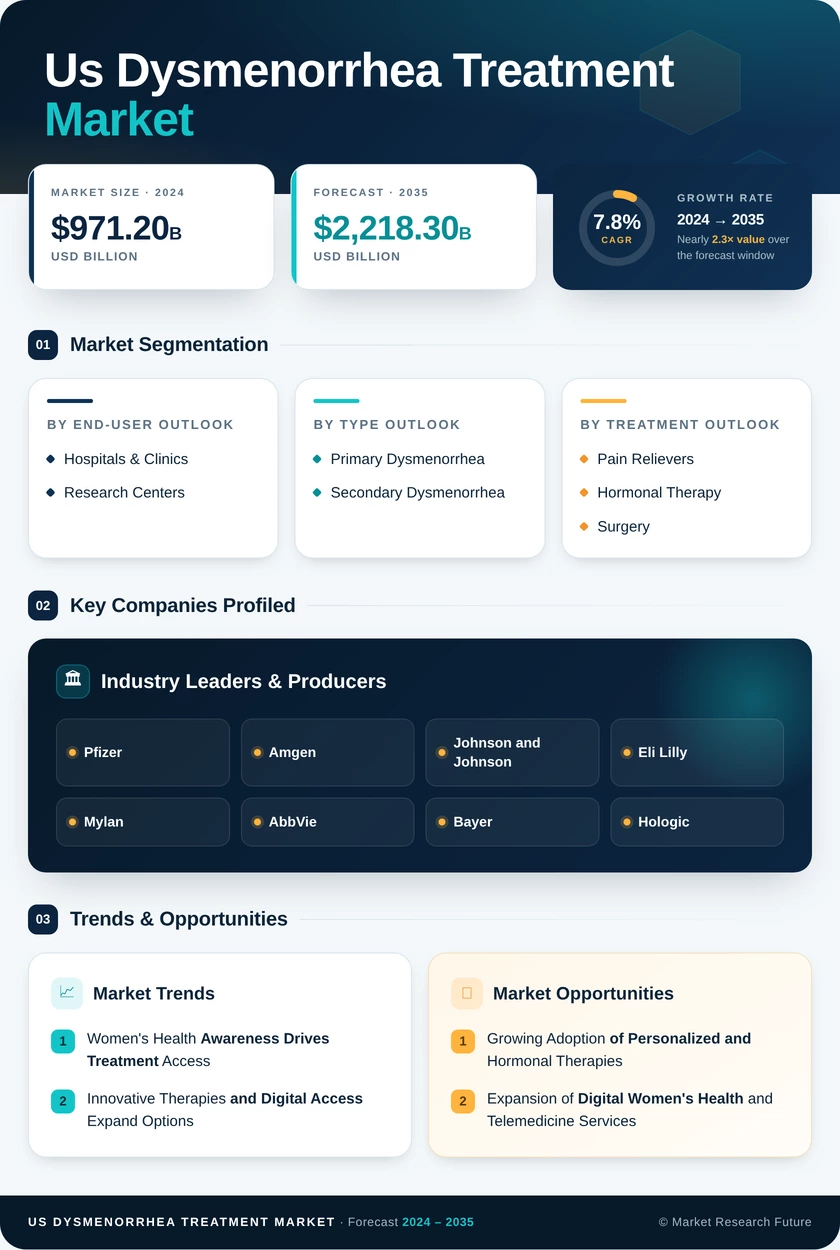 US Dysmenorrhea Treatment Market Infographic