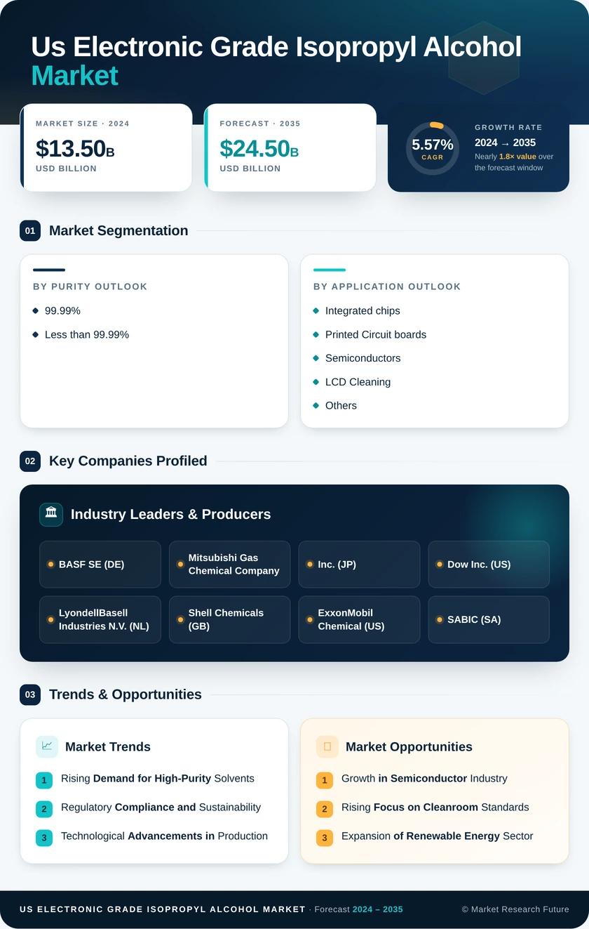 US Electronic Grade Isopropyl Alcohol Market Research Report - Forecast Report 2035 Infographic