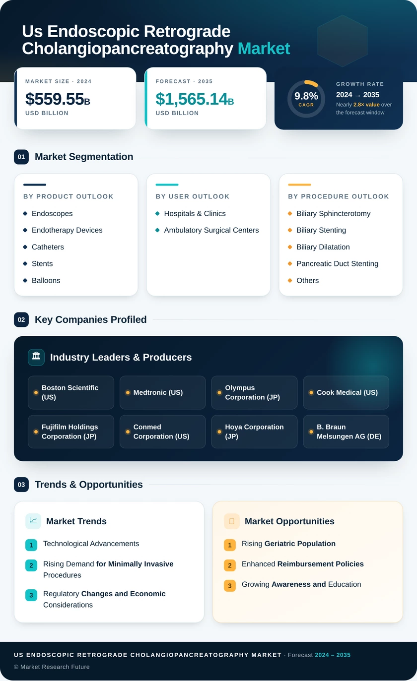 US Endoscopic Retrograde Cholangiopancreatography Market Infographic