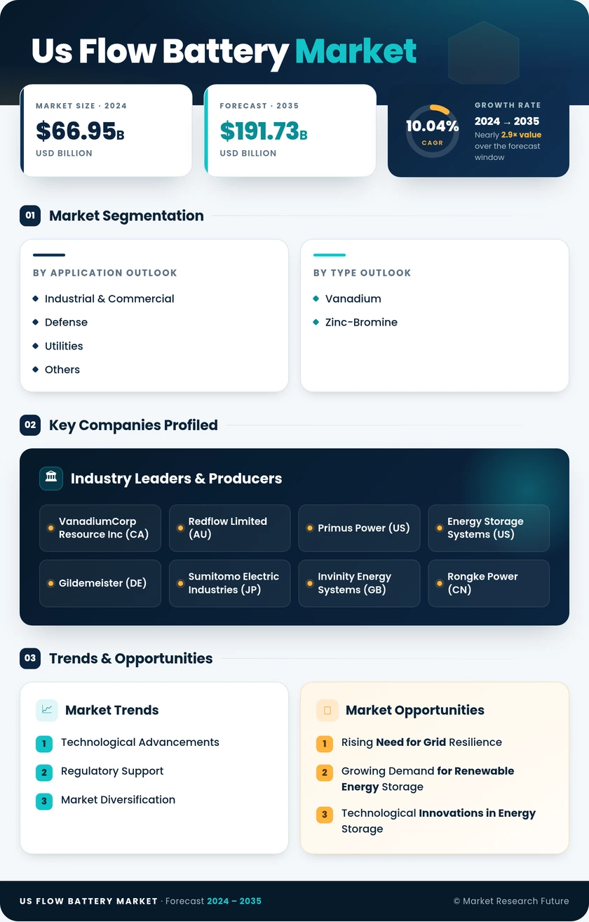 US Flow Battery Market Research Report—Forecast till 2035 Infographic