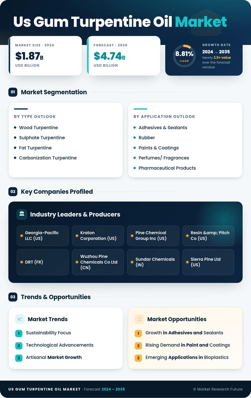 US Gum Turpentine Oil Market Research Report - Forecast till 2035 Infographic