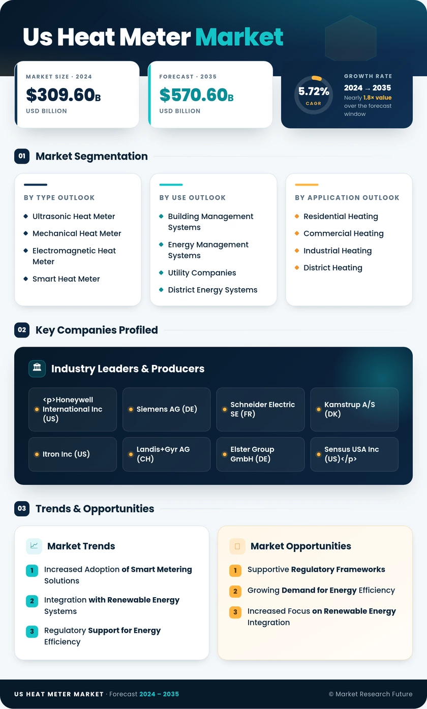US Heat Meter Market Research Report  - Forecast to 2035 Infographic