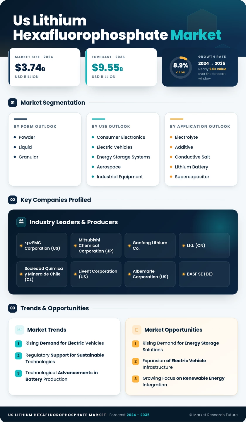 US Lithium Hexafluorophosphate Market Infographic