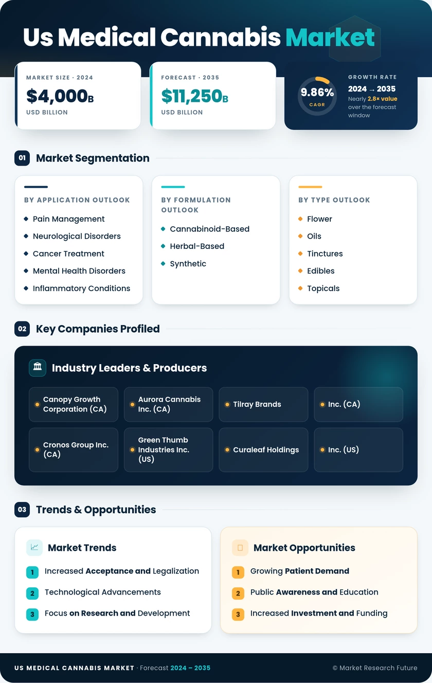 US Medical Cannabis Market Research Report - Forecast to 2035 Infographic