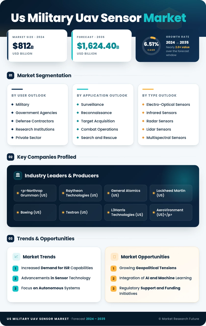 US Military UAV Sensor Market Infographic