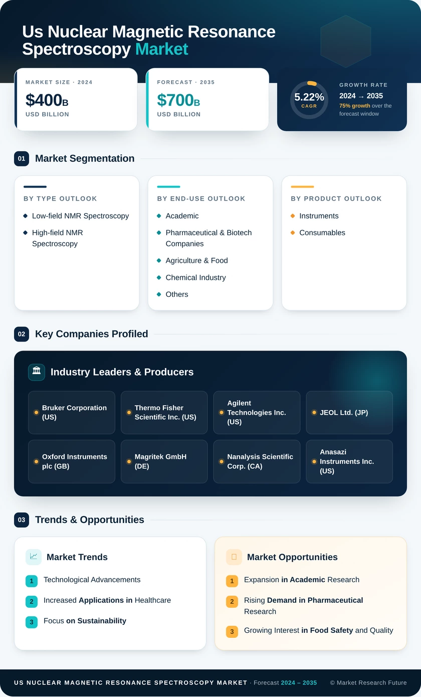 US Nuclear Magnetic Resonance Spectroscopy Market Infographic
