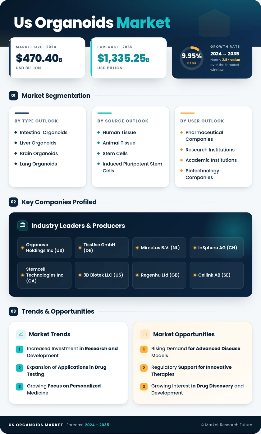 US Organoids Market Research Report-Forecast to 2035 Infographic