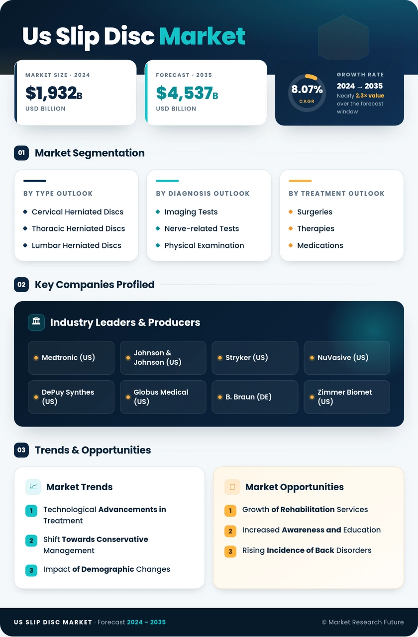 US Slip Disc Market Infographic