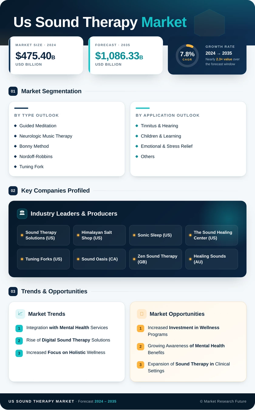 US Sound Therapy Market Research Report — Forecast till 2035 Infographic