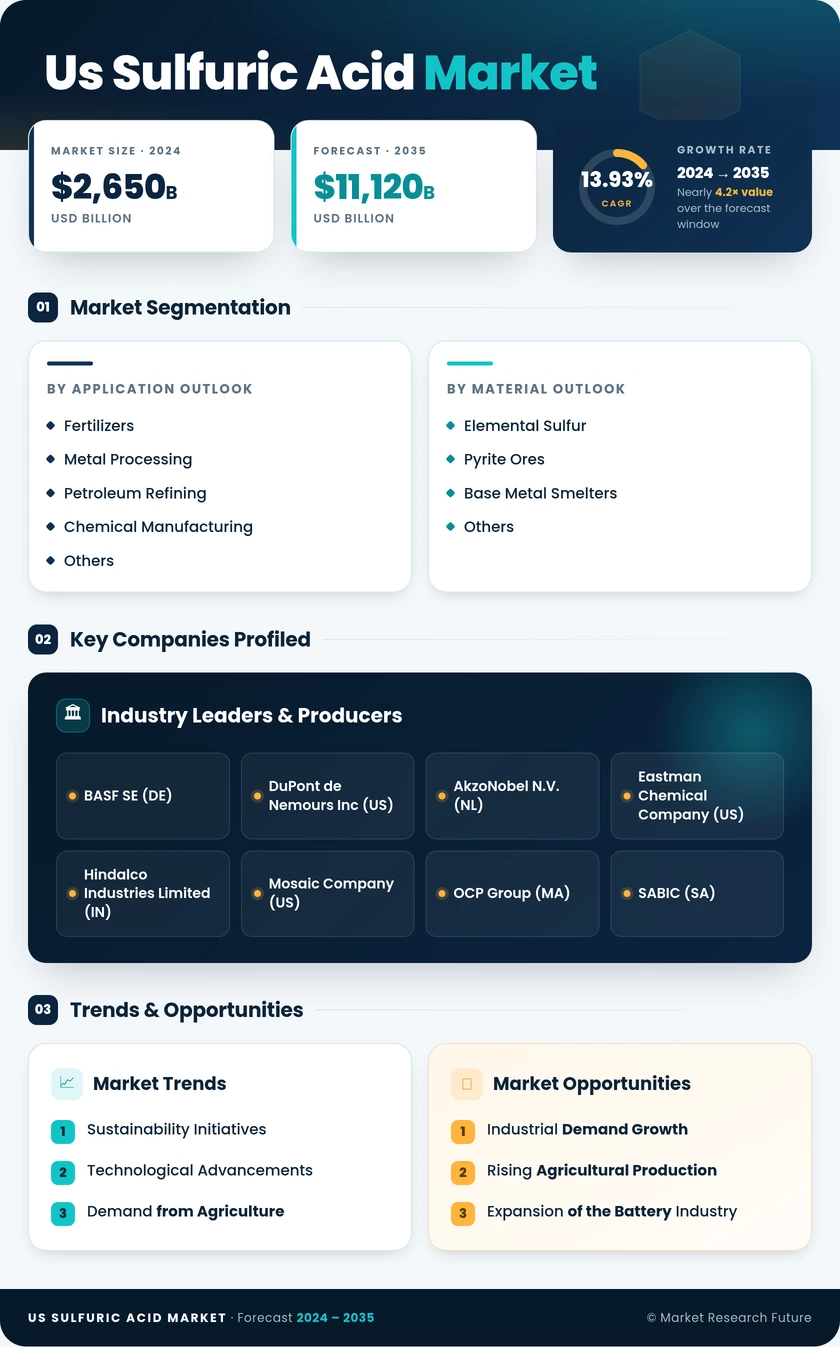 US Sulfuric Acid Market Research Report - Forecast Till 2035 Infographic