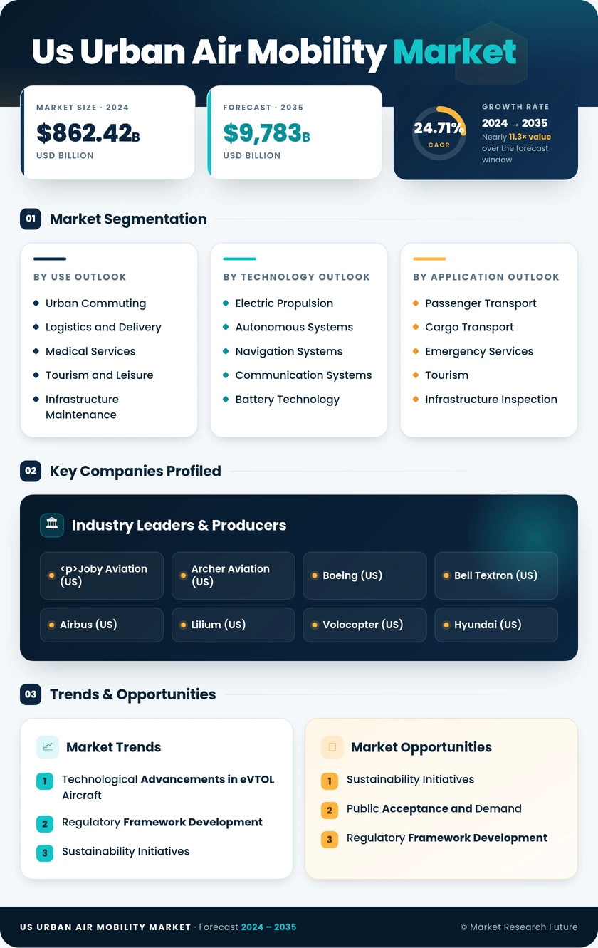 US Urban Air Mobility Market Infographic