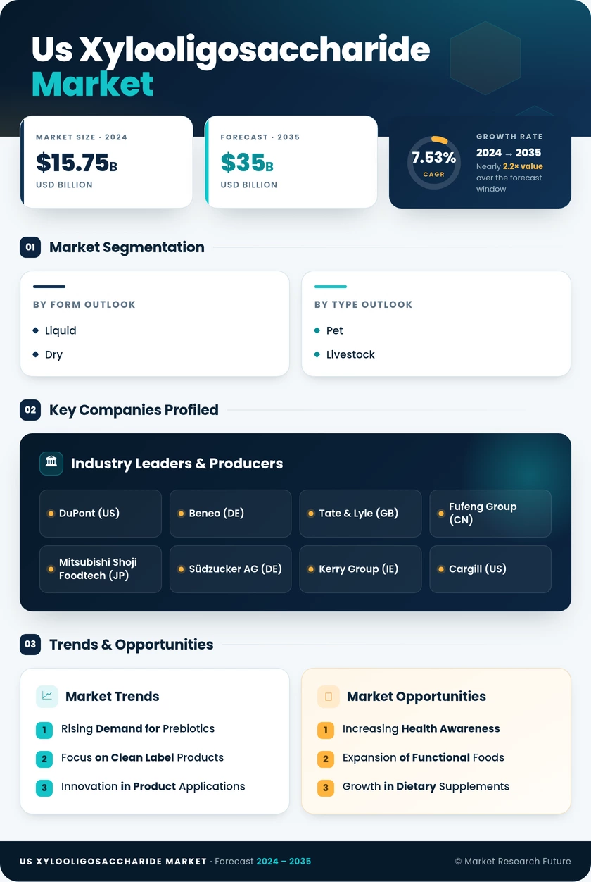 US Xylooligosaccharide Market Research Report — Forecast till 2035 Infographic