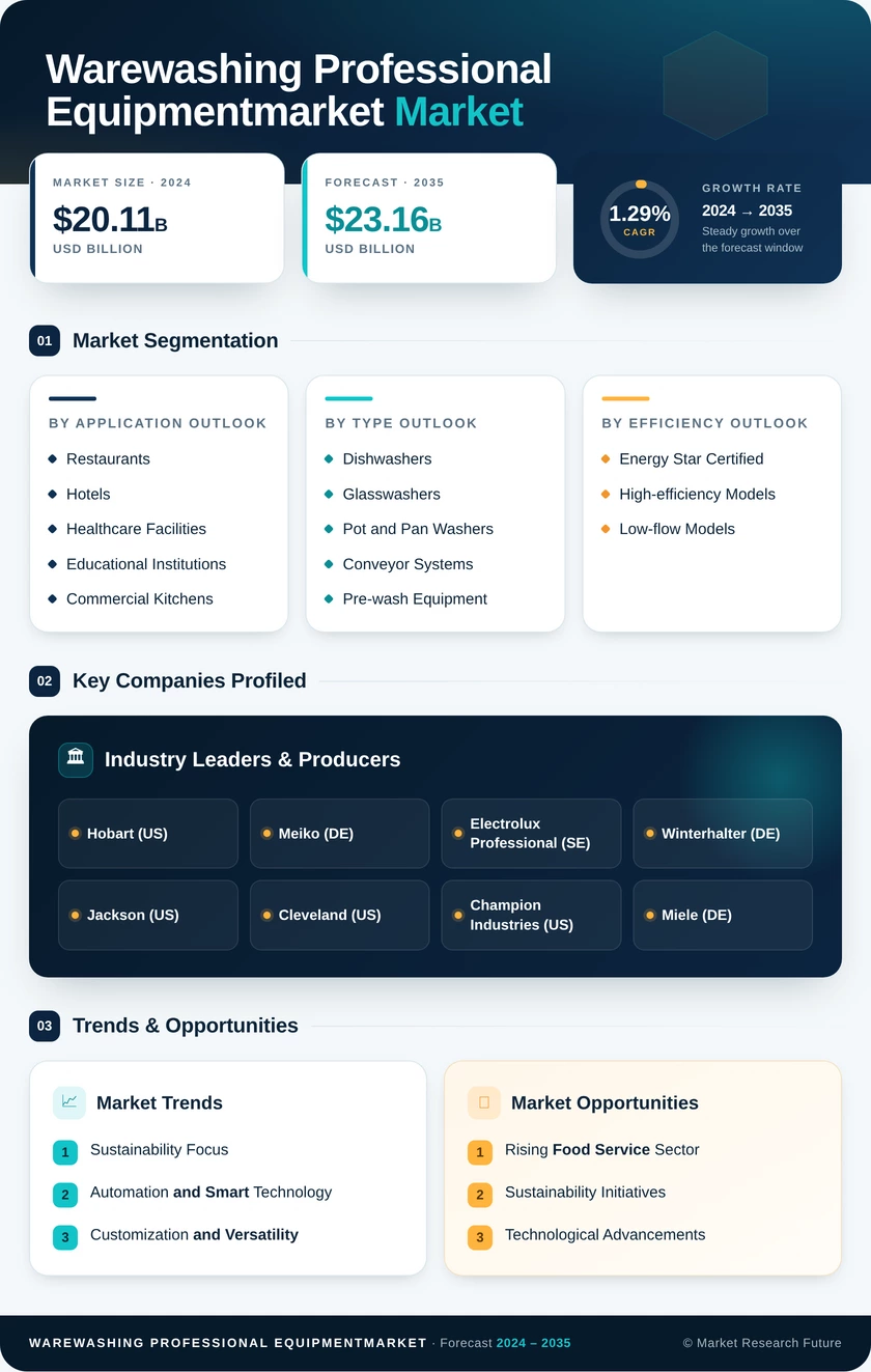 Warewashing Professional Equipment Market Research Report — Global Forecast till 2035 Infographic